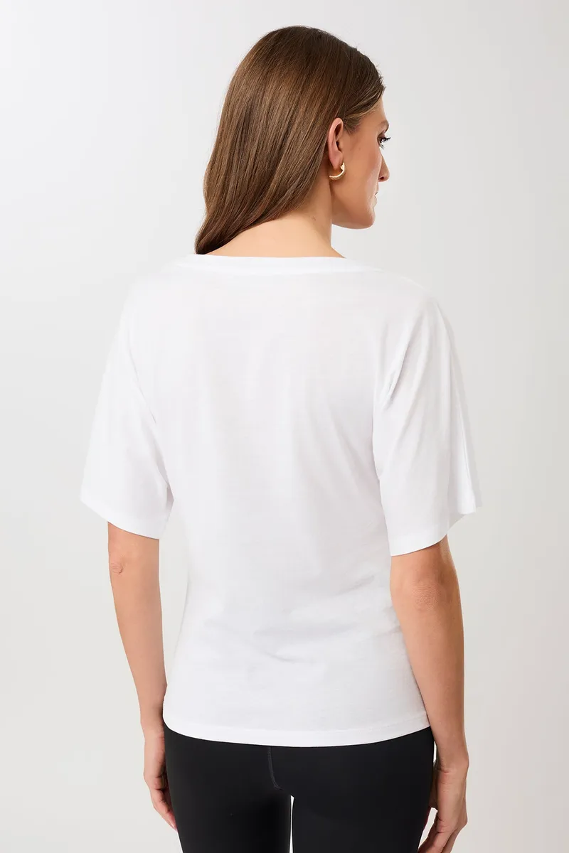 mandala MANDALA Damen vegan T-Shirt Schmetterling Weiß, Weiß, – Produktbild 2 von 2