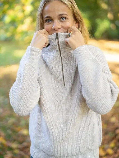 FUXBAU FUXBAU Frauen Merino Troyer, Beigemeliert, – Produktbild 4 von 4