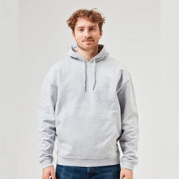 COREBASE COREBASE Hoodie / Kapuzenpullover / 100% Bio-Baumwolle, Grau melange, – Produktbild 2 von 4