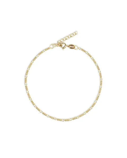 lille mus lille mus Armband 'Figaro' 925 Silber, Gold, – Produktbild 2 von 2