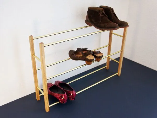 Calvill Calvill Brass & Oak Schuhregal - 10-12 Schuhpaare – Produktbild 4 von 4