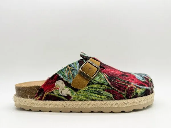 thies Vegane thies ® Rec Jungle Clogs aus rec. PES mit Dschungelmotiv, Multi, – Produktbild 2 von 4
