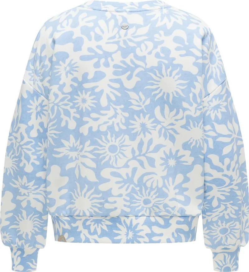 ragwear ragwear Sweater Wuss Print lässiges oversized Damen Sweatshirt mit Allover-Print, Blau, – Produktbild 1 von 3