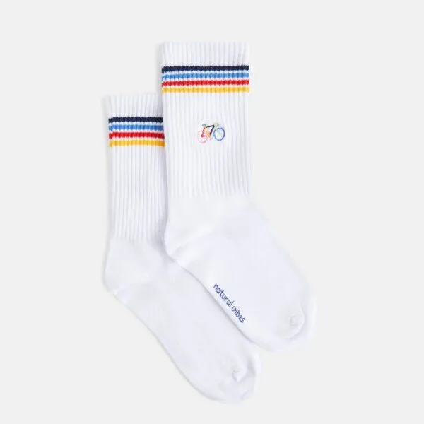 Natural Vibes Natural Vibes 2-Pack Bicycle | Bio GOTS | Geschenkset Fahrrad | Bunte Tennissocken | Herren Damen Socken | – Produktbild 3 von 4