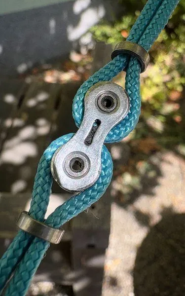 ARTHURKOPF ARTHURKOPF Armband aus Fahrradkettenglied und Paracord, Hellblau (blau), – Produktbild 1 von 5