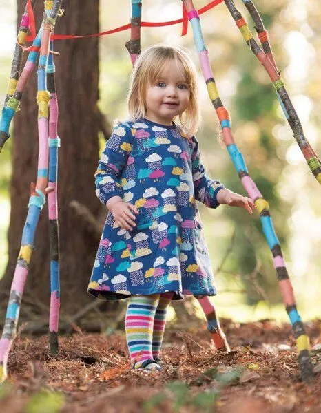 Frugi Frugi Thermo-Strumpfhose in grau-Rainbow – Produktbild 2 von 2