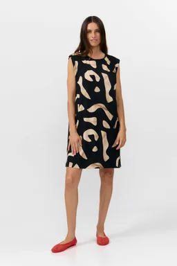 SUITE13LAB SUITE13LAB Damen vegan Kleid Shire Print Stones Schwarz – Produktbild 1 von 1