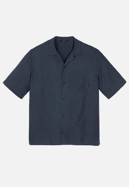recolution Herren Hemd aus Leinen und LENZING ECOVERO Viskose Mix - CACTUS - recolution, Navy (blau), – Produktbild 1 von 3