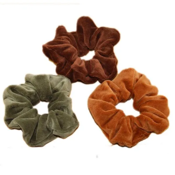 Frija Omina Frija Omina Scrunchies Nickisamt im 3er Set, Braun, – Produktbild 1 von 1