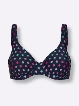 feel good Bikini-Oberteil marine-magenta-bedruckt – Produktbild 1 von 1