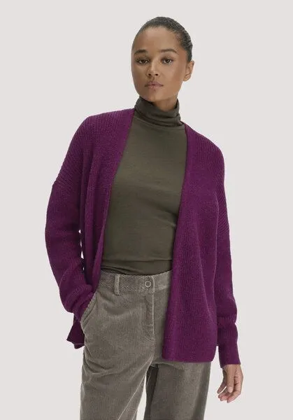 hessnatur hessnatur Strick Jacke Oversize aus reinem Alpaka, Helles fuchsia, – Produktbild 1 von 4