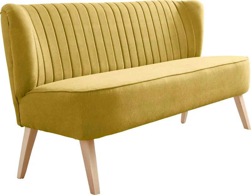Home affaire 2-Sitzer Campi Küchensofa, Breite 140cm, Komfortsitzhöhe 46cm, bequemes Küchensofa, frei im Raum stellbar, Gelb, – Produktbild 2 von 5
