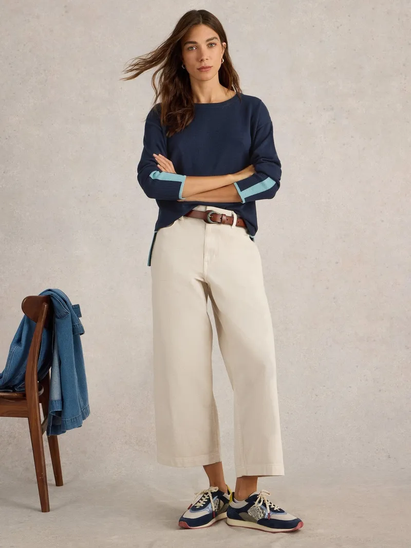 White Stuff Pullover Olive - 40, Marineblau, – Produktbild 2 von 4