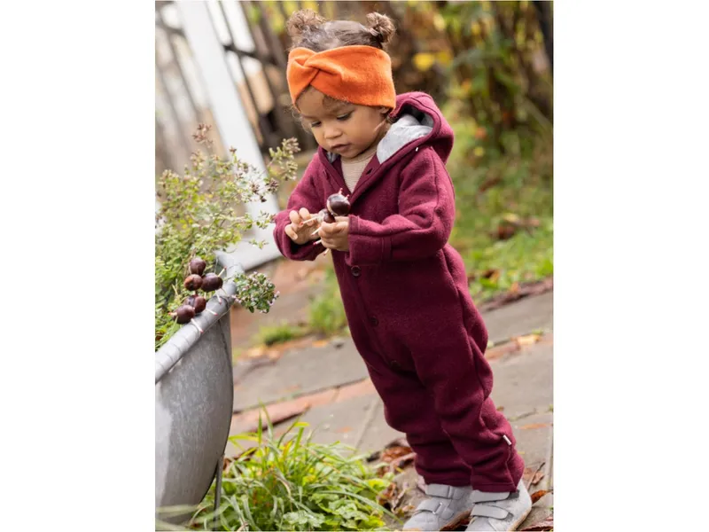 Disana Disana Baby Walk-Overall Bio-Merinowolle cassis Gr.62/68, Lila, – Produktbild 2 von 2