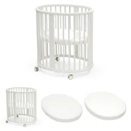 Stokke Set Sleepi Mini Wiegen mit Mini-Matratze und Spannbettlaken - White - White – Produktbild 1 von 1