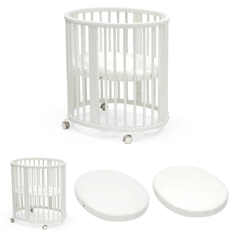 Stokke Set Sleepi Mini Wiegen mit Mini-Matratze und Spannbettlaken - White - White, White - white, – Produktbild 1 von 1