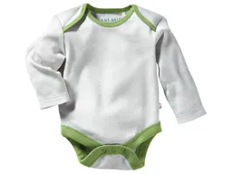 HANS NATUR Baby Langarmbody Bio-Baumwolle grau Gr. 50/56 – Produktbild 1 von 1