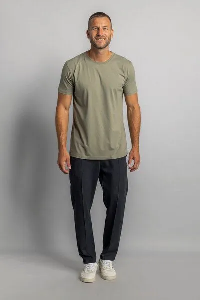 DIRTS dirts Premium Blank T-Shirt SLIM, Dusty olive, – Produktbild 5 von 5
