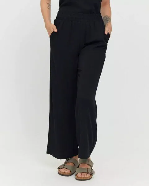 Mazine Mazine Wide Leg Hose - aus EcoVero, Bottle (grün), – Produktbild 1 von 4