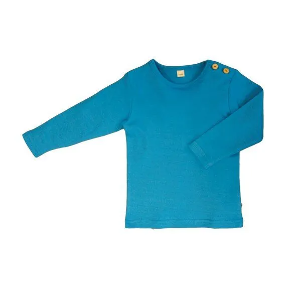 Leela Cotton Leela Cotton Baby Kinder Langarmshirt Bio-Baumwolle, Nordischblau, – Produktbild 1 von 3