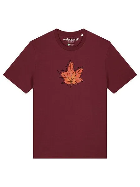 watapparel watapparel T-Shirt Unisex Herbst, Burgundy, – Produktbild 2 von 3