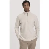 hessnatur hessnatur Fleece Troyer Relaxed aus reiner Bio-Baumwolle, Düne, – Produktbild 2 von 6