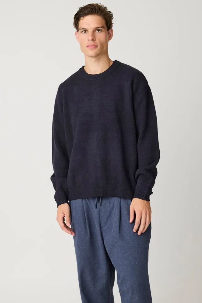 KnowledgeCotton Apparel KnowledgeCotton Apparel Herren vegan Pullover Aus Soufflé Garn Nachtblau, Blau, – Produktbild 2 von 2