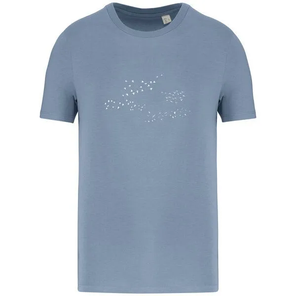 Greenspired Greenspired Basic Bio T-Shirt Skybirds Nr. 4 ( 155g/m²) XXS - 5 XL, Hellblau, – Produktbild 1 von 1