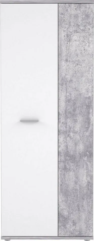 FORTE Schuhschrank Netty Höhe ca, 179 cm, Grau, – Produktbild 4 von 5