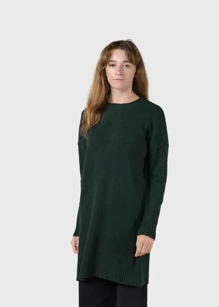 Klitmøller Collective Klitmøller Collective Langarm-Strickkleid Thea, Moss green, – Produktbild 3 von 4