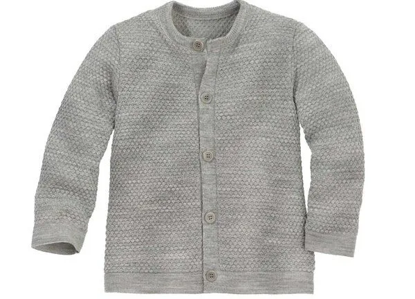Disana Disana Wabenstrickjacke, Grau, – Produktbild 1 von 2