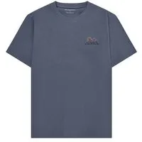 KnowledgeCotton Apparel KnowledgeCotton Apparel T-Shirt mit Stickerei aus Bio-Baumwolle, Blau-vintage-indigo, – Produktbild 1 von 1