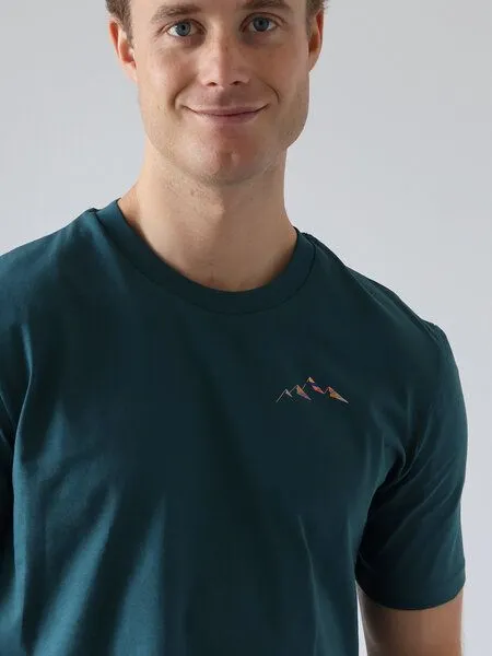 Kultgut Kultgut Artdesign - Biofair - Klassik Shirt / Little Mountain Landscape, Dunkelgrün, – Produktbild 2 von 4