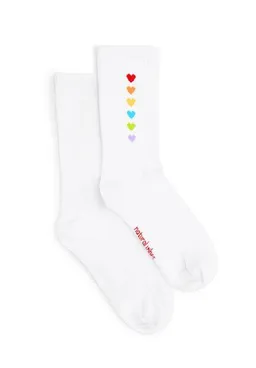 Natural Vibes Natural Vibes Herzen Socken Bio GOTS | Bunte Socken | Tennissocken | Love4All | Herren Damen Socken – Produktbild 1 von 1