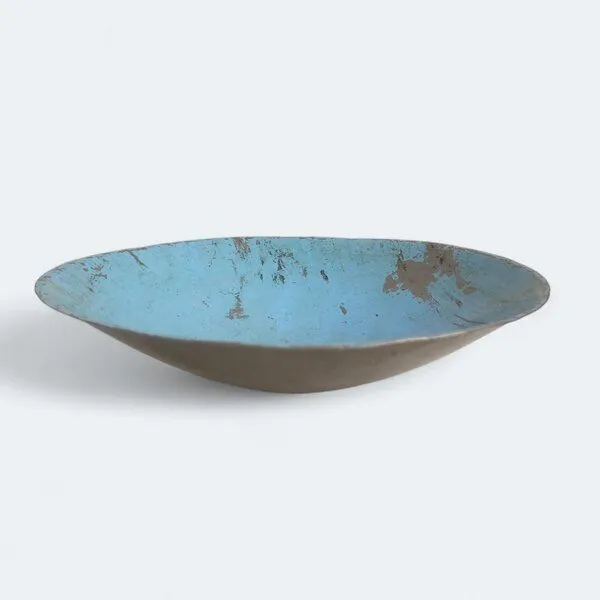 Moogoo Creative Africa Moogoo Creative Africa Kleine Schale aus recycelten Ölfässern ca. 30 cm, Turkis, – Produktbild 3 von 4
