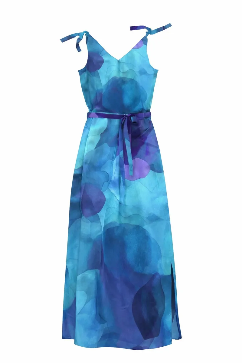 WiDDA WiDDA Damen vegan Kleid Bowie Dark Clouds Blau, Blau, – Produktbild 2 von 2