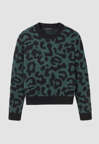 recolution Damen Strickpullover aus Bio-Baumwolle - PISTIA LEO - recolution, Deep green (grün), – Produktbild 1 von 5