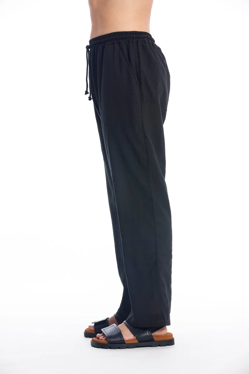 RAVENS VIEW IBIZA RAVENS VIEW IBIZA Herren vegan Hose Lucas Schwarz, Schwarz, – Produktbild 2 von 2