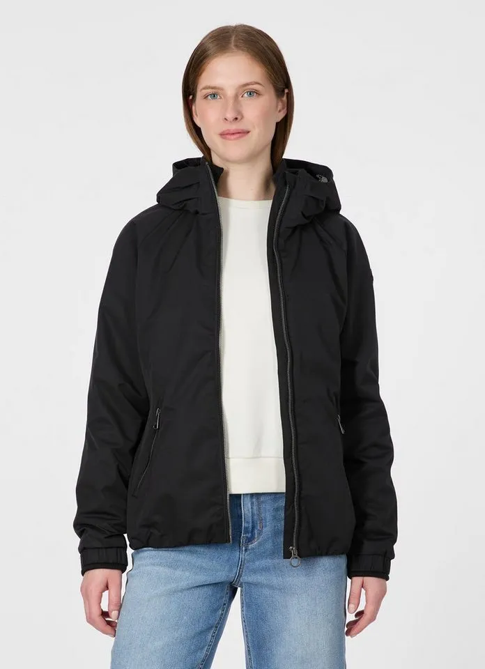 ragwear ragwear Outdoorjacke DIZZIE Wasserabweisend mit Kordelzug am Saum und Reißverschlusstaschen, Schwarz, – Produktbild 1 von 5