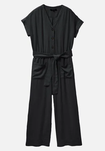 recolution Damen Jumpsuit aus Leinen und LENZING ECOVERO Viskose Mix - DIANELLA - recolution, Black (schwarz), – Produktbild 1 von 1