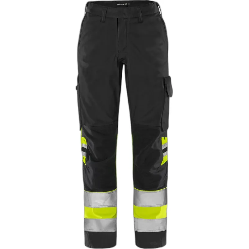 Fristads Berufshose hochsichtbar Klasse 1 für Frauen Fristads Green 2652 GPLU, Gelb, – Produktbild 2 von 2