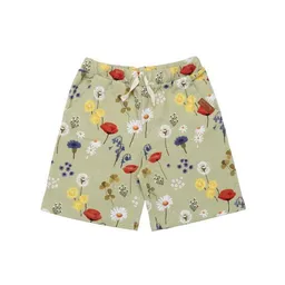 Walkiddy Kinder Shorts GOTS zertifiziert, grün, „Wild Flowers“ Blumen-Allover, weich & bequem – Walkiddy – Produktbild 1 von 1