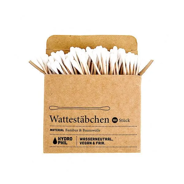 Hydrophil Hydrophil Bambus Wattestäbchen 10 x 100 Stk. – Produktbild 2 von 4