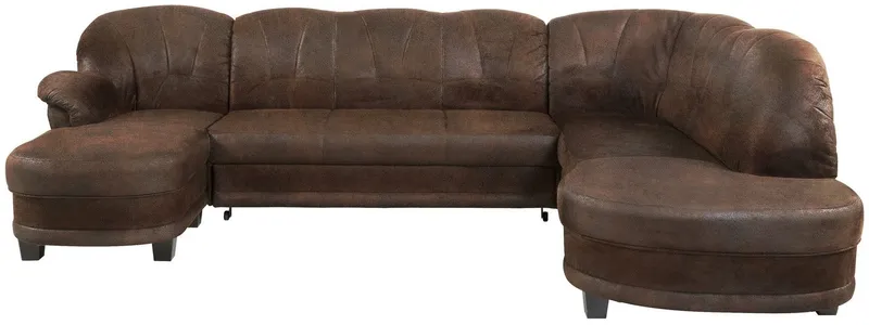 Home affaire Wohnlandschaft Camelita, viel Platz, bequem und zeitlos, Breite 289cm, U-Form, wahlweise mit Bettfunktion, Braun, – Produktbild 2 von 5