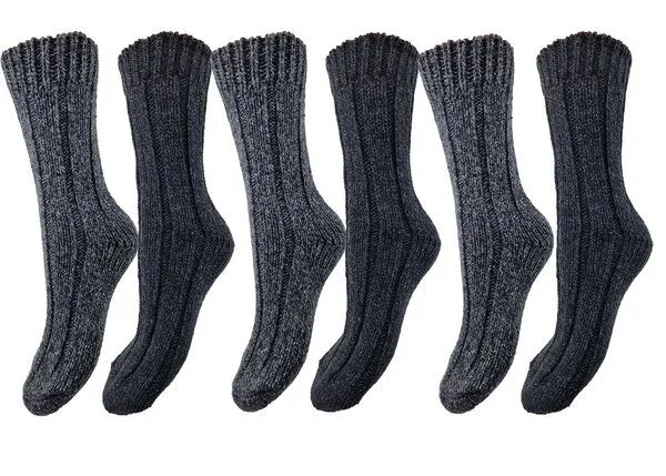 Bruno Barella Bruno Barella Norweger Strick-Socken mit Schafwolle im 6er Pack – Produktbild 1 von 1