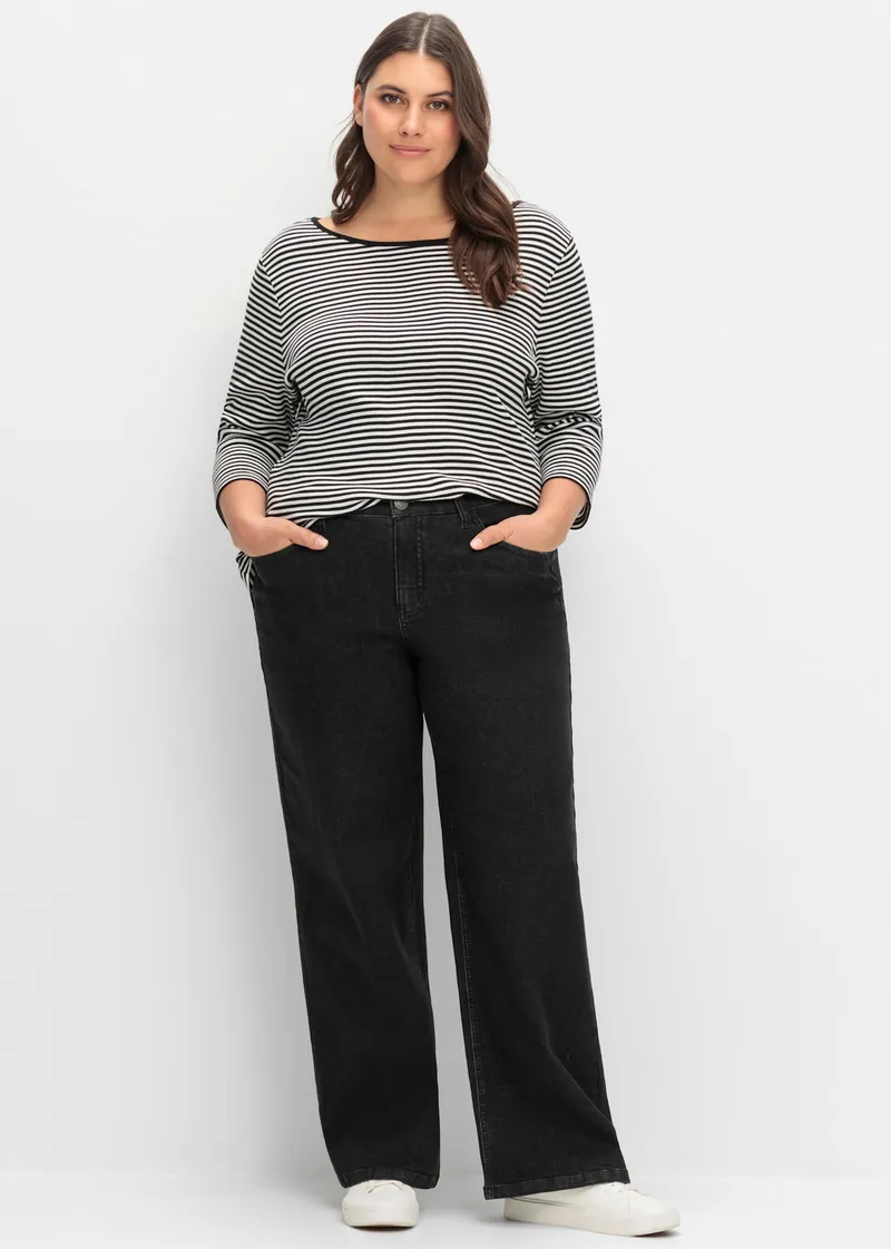 sheego Jeans black denim, Black denim, – Produktbild 1 von 2