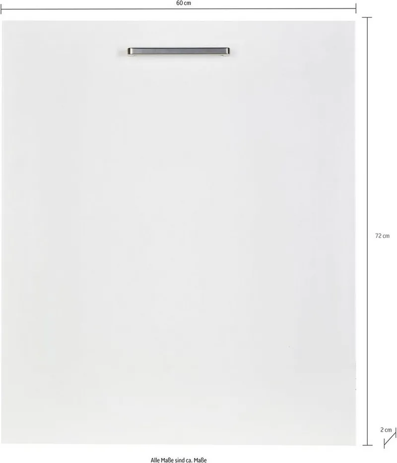 nobilia nobilia Frontblende "Touch", durchgehende Türfront für vollintegrierte Geschirrspüler, in den Breiten Breiten 45 und 60 cm, Weiß, – Produktbild 4 von 5