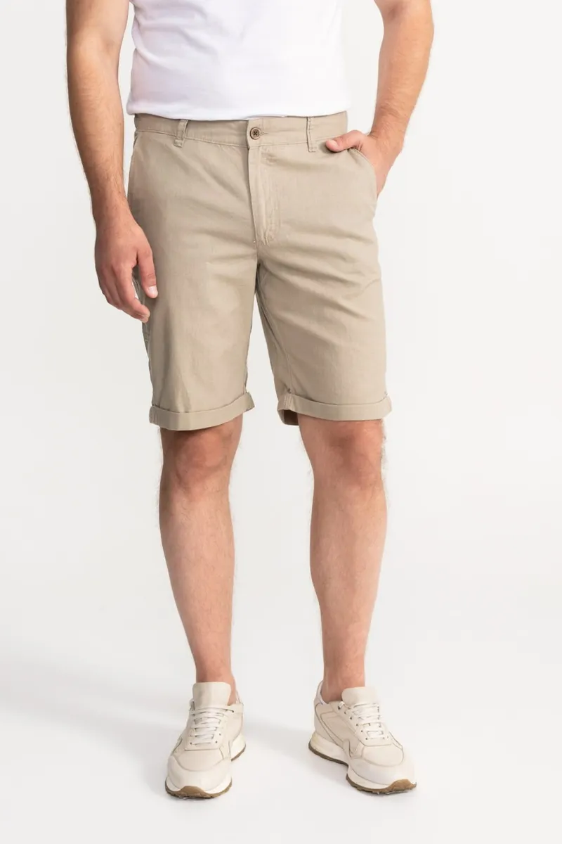 De IONESCU De IONESCU Herren vegan Shorts Carpatica, Beige, – Produktbild 2 von 2