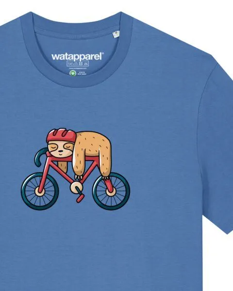 watapparel watapparel T-Shirt Unisex Sloth, Bright blue, – Produktbild 3 von 3