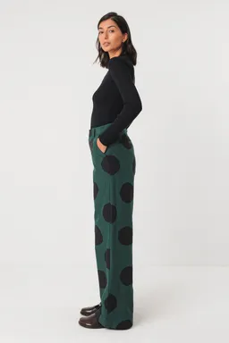 SKFK SKFK Damen vegan Hose Napari Grün/Schwarz – Produktbild 1 von 1